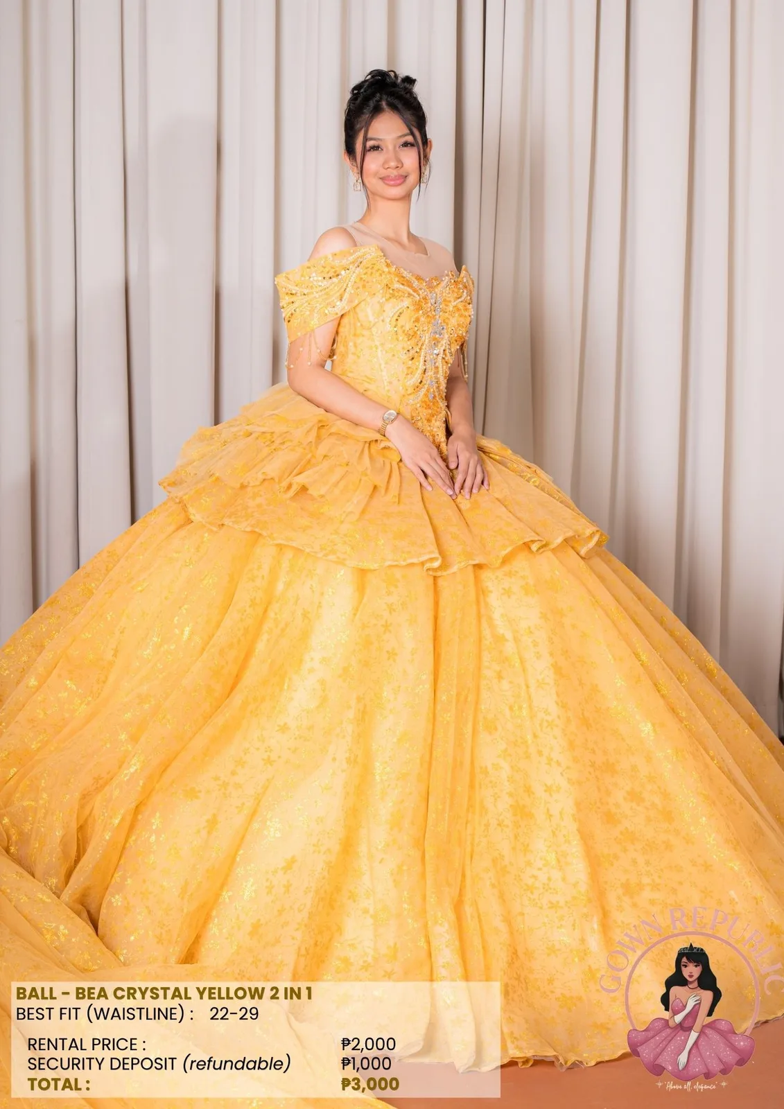 Ball Gowns: Yellow / Gold 305